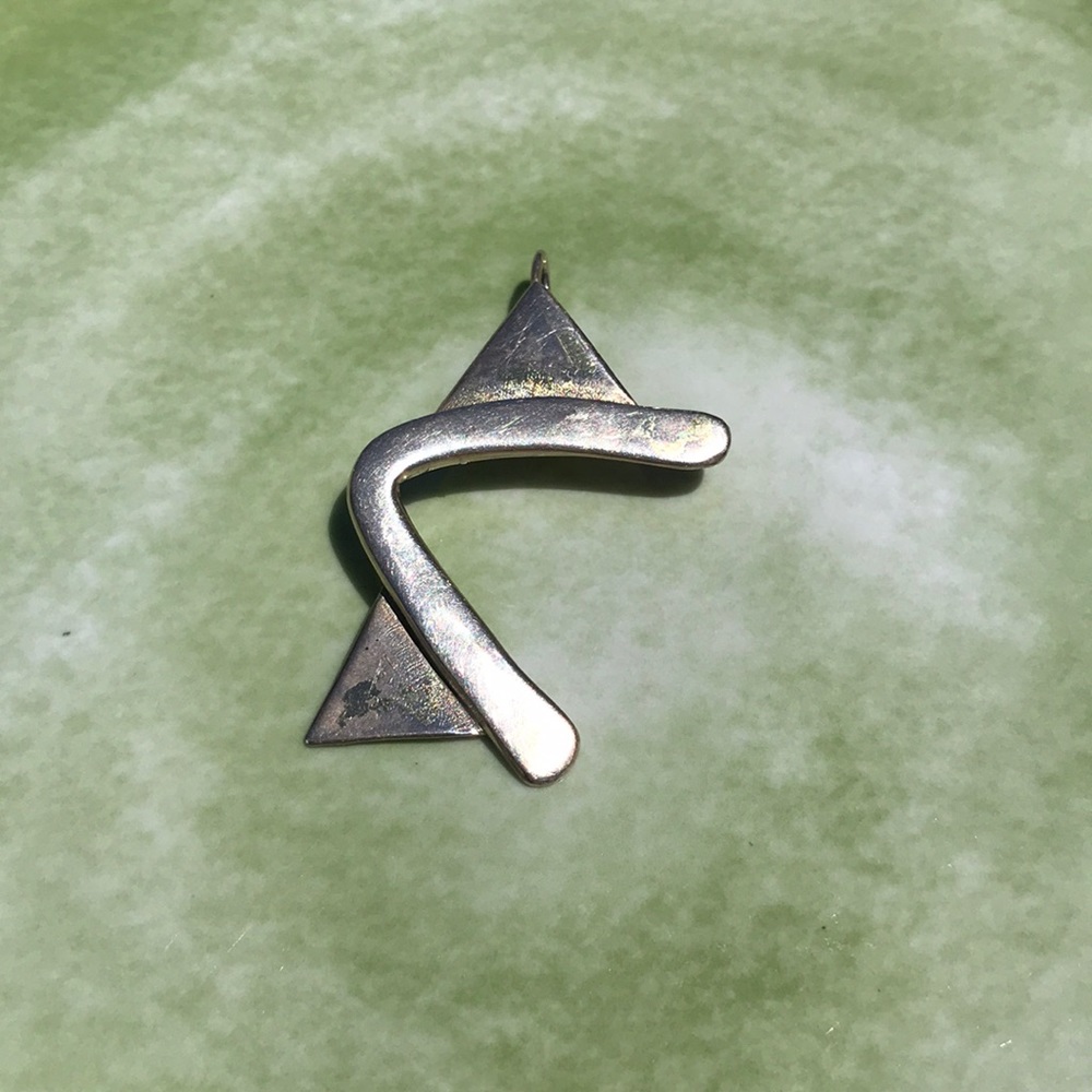 Handmade Silver Geometric Pendant